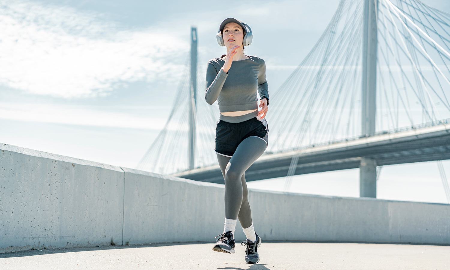A person running normally after receiving PowerCure low-level laser therapy device
