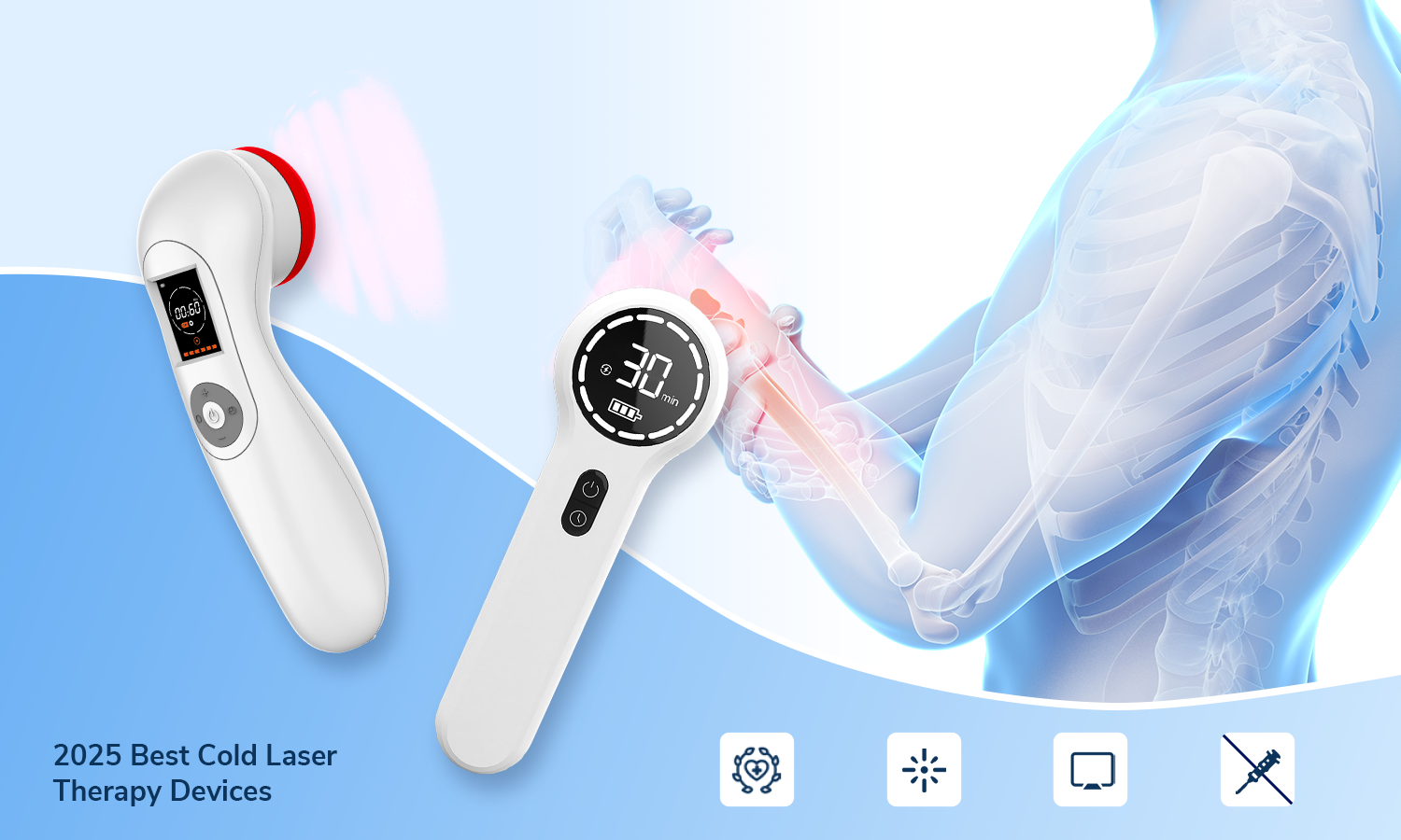 The PowerCure and PowerCure Pro cold laser therapy devices, featured as top choices for 2025